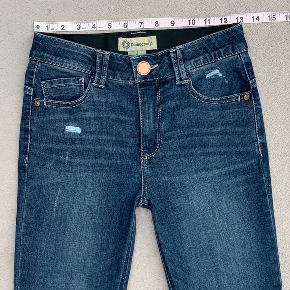 Democracy Women's Boot Cut Jeans - Dark Blue - Picture 11 of 14